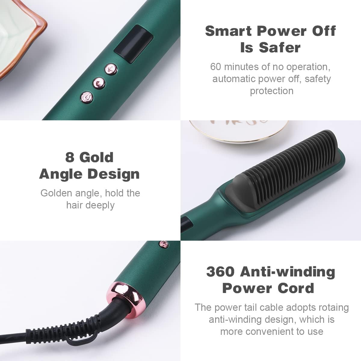 Professional Electric Hair Straightener Comb Brush