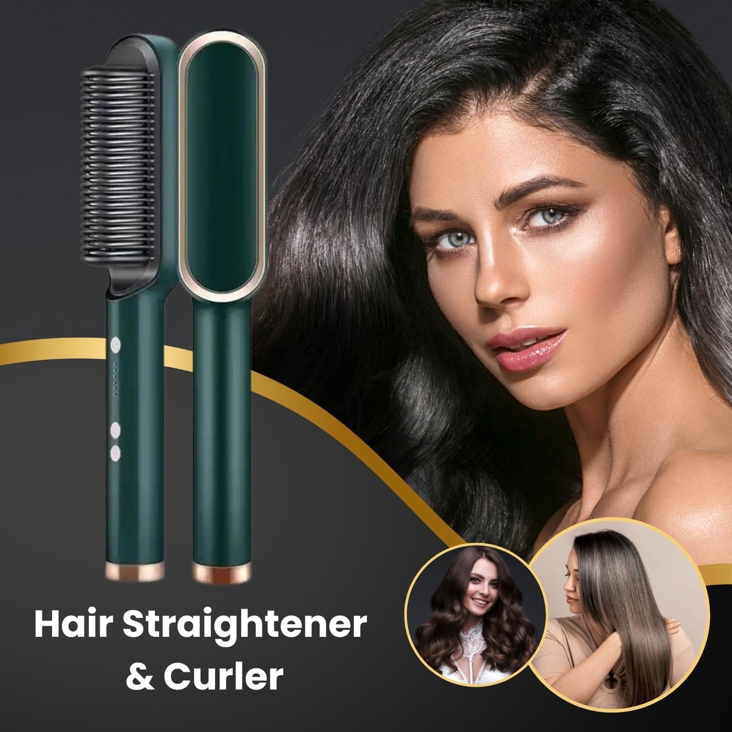 Professional Electric Hair Straightener Comb Brush